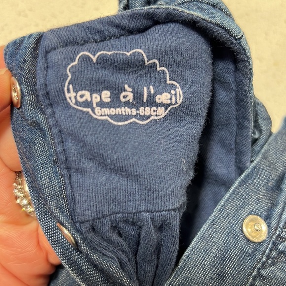 Denim Romper - Picture 2 of 4